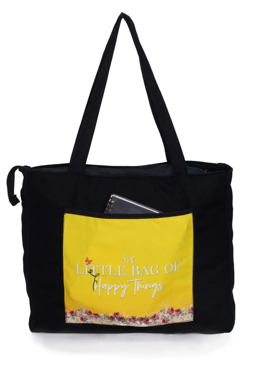 Happy Things Handmade Canvas Tote Bag