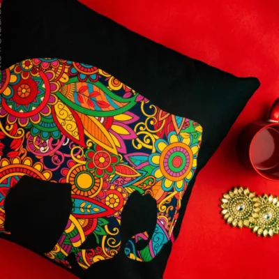 Marigold Majestic Elephant Cushion cover