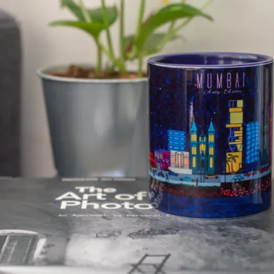 Colourful Coffee Mug with Quote - Mumbai A City, A Story