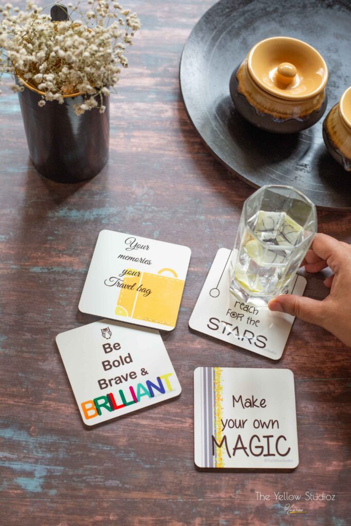 Positive Quotes Coaster set