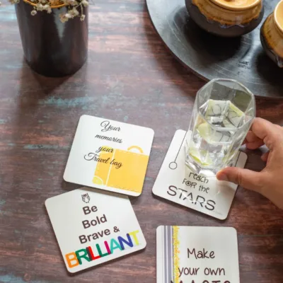 Positive Quotes Coaster set