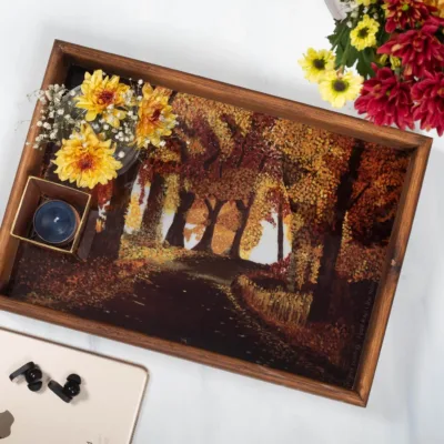 Autumn Wooden handcrafted tray