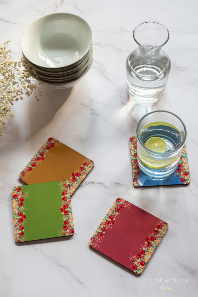 Florals & Pastels coasters set