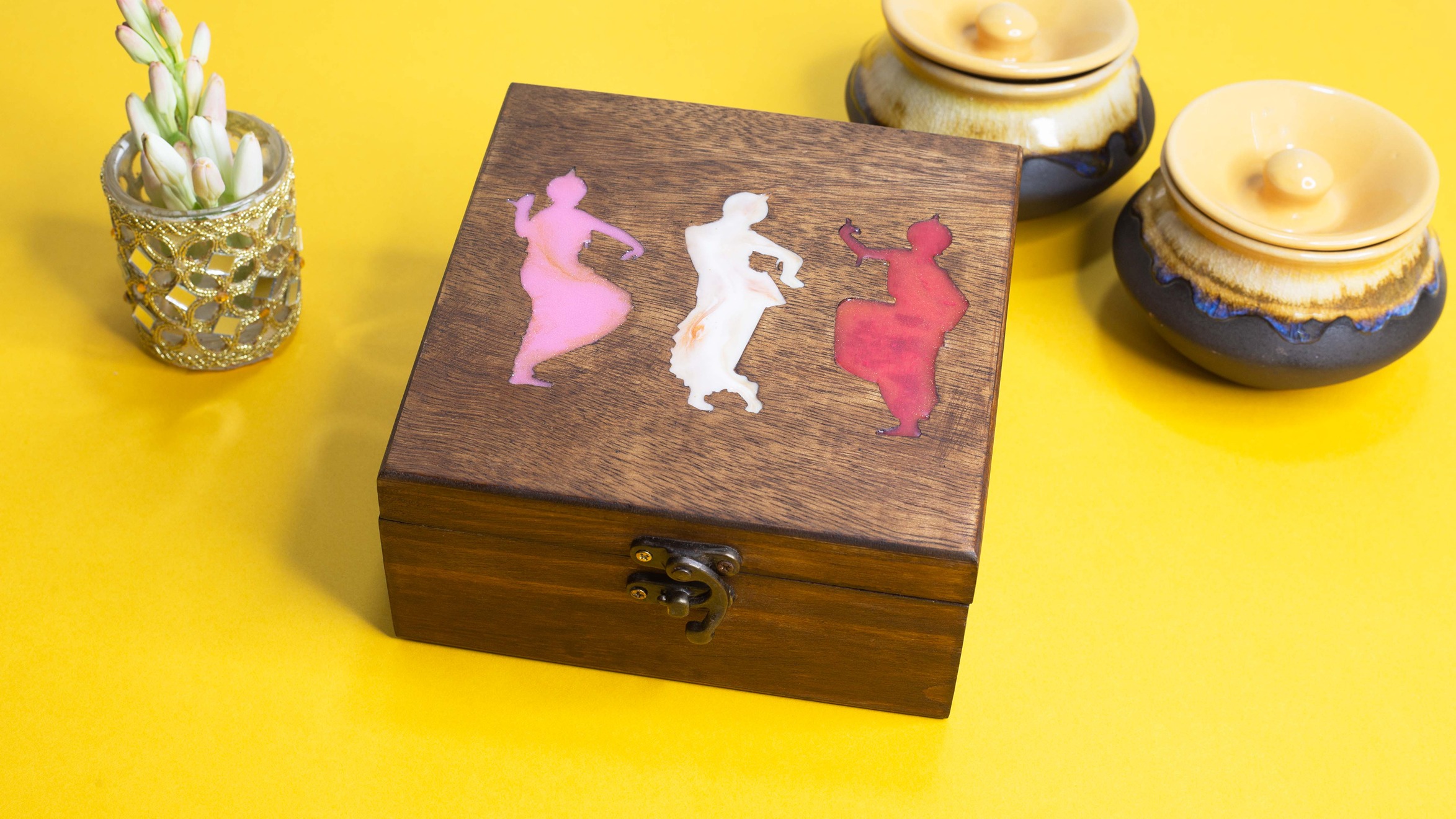 Pink Suramya wooden box