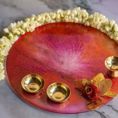 Pretty pink aarti thali A