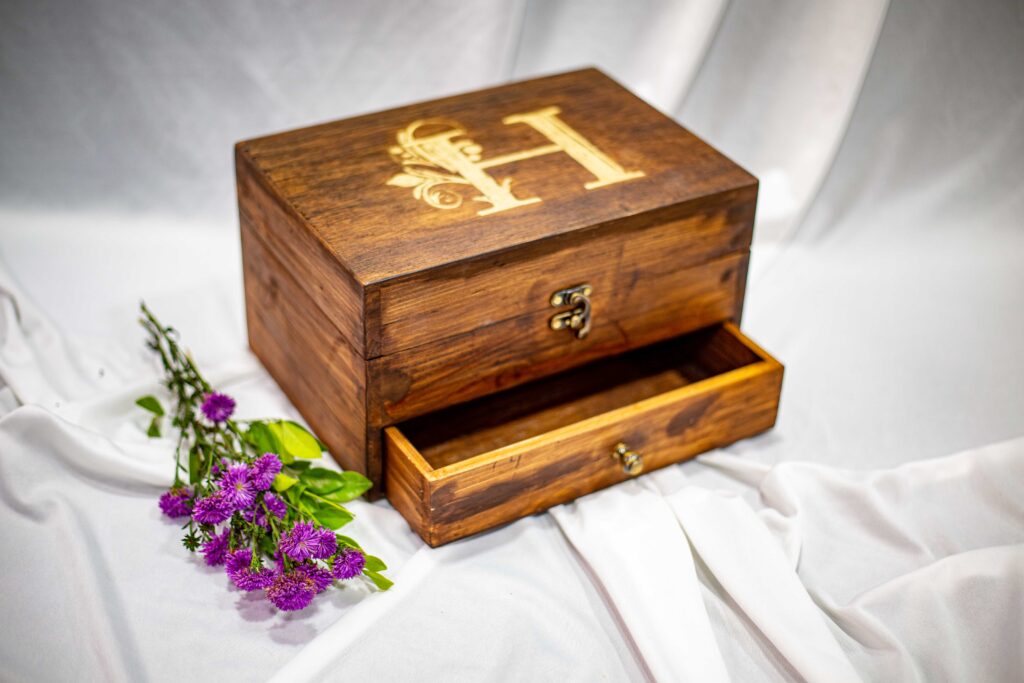 Monogram boxes made of wood