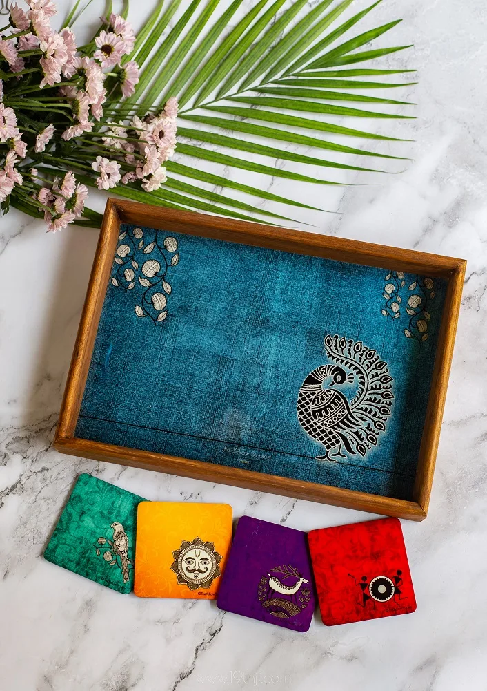 The Indian Flair Tray and Coaster Set