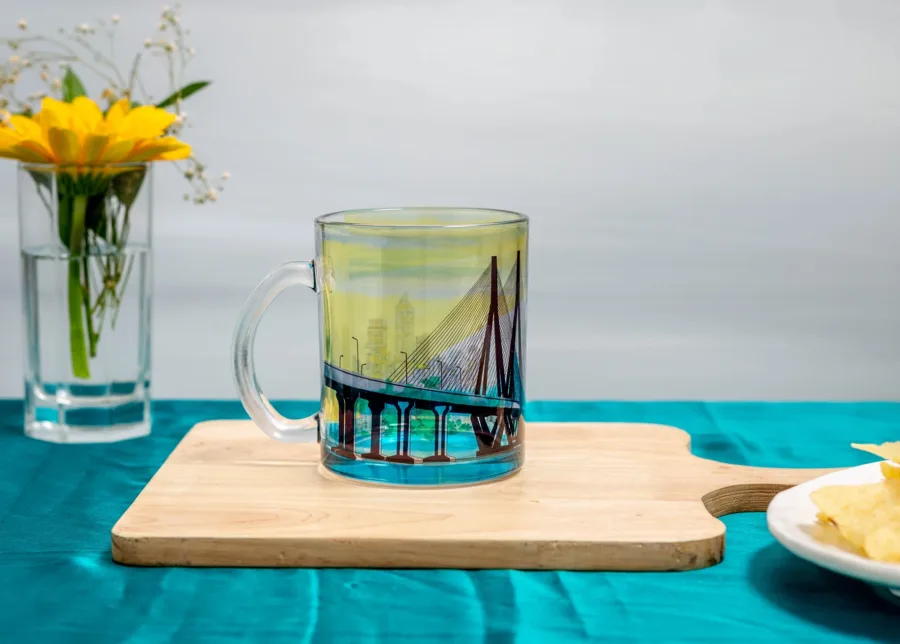 TYS23 Mumbai Skyline Glass Mug 1