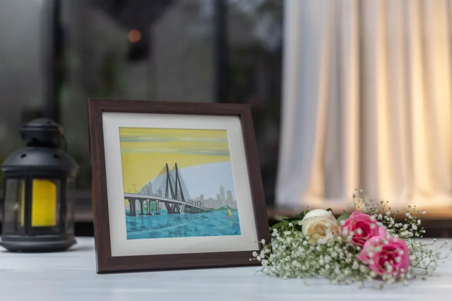 Mumbai Sea Link Art Print in Photo Frame