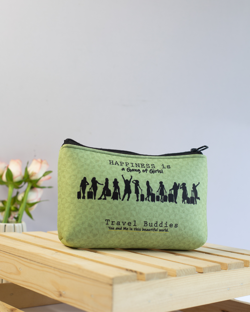 Girl Gang Travel Pouch Pastel Green