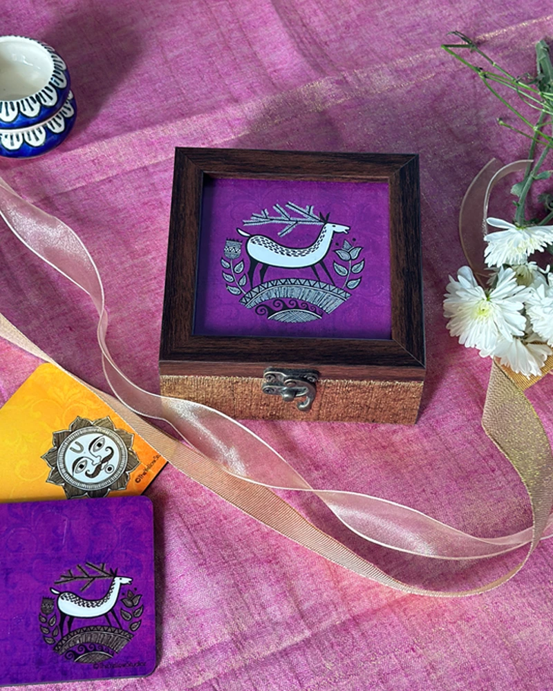 Purple Deer Trinket Box