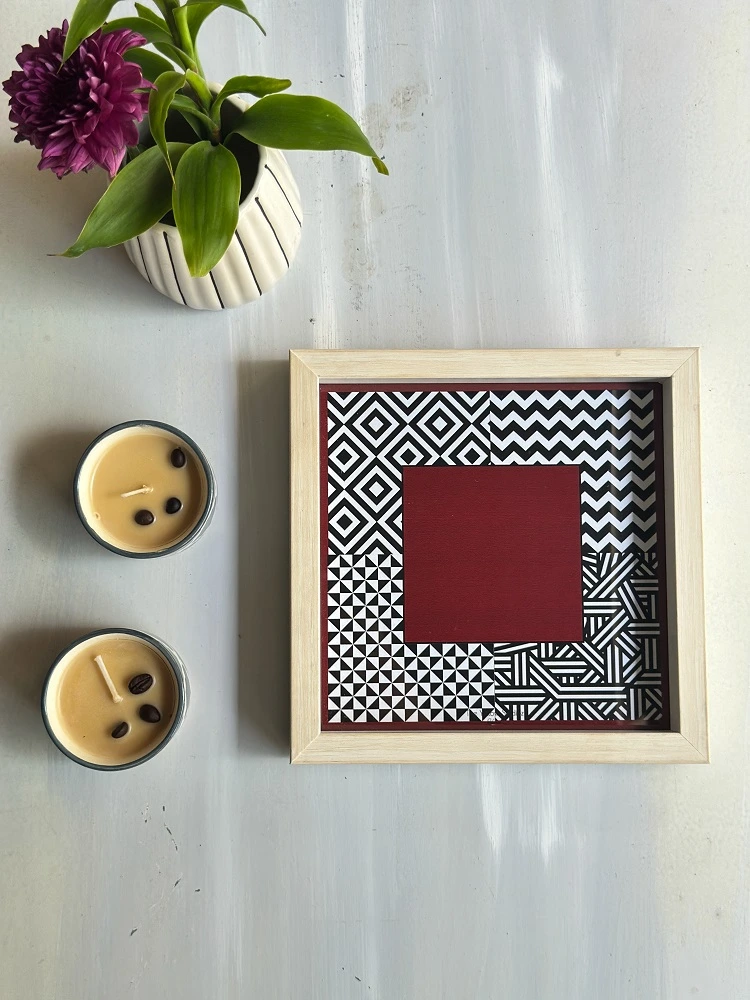 Red Geometric Tray Red Geometric Tray